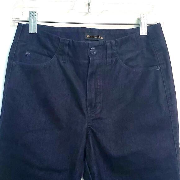Massimo Dutti Straight Leg Jeans Dark Blue Mid Rise New 2(US) 34(EU) Retro Glam - Picture 3 of 8
